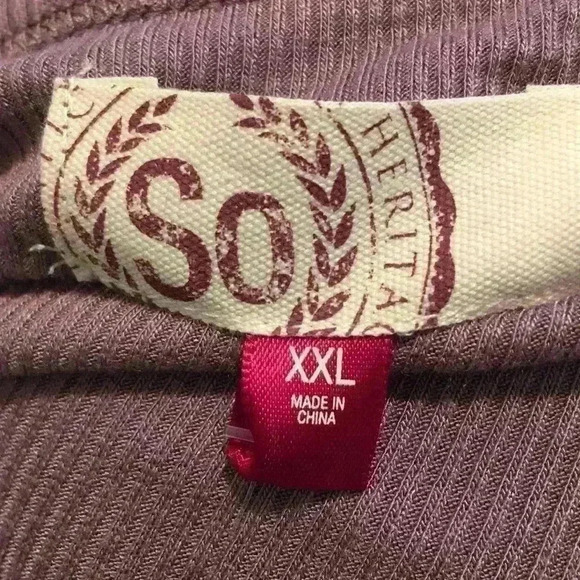 ππ NWT SO long sleeve rib knit henley. - Picture 4 of 5